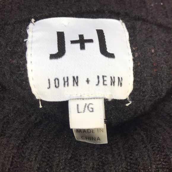 Revolve John + Jenn Black Varsity Stripe Mock Neck Sweater - Picture 7 of 13